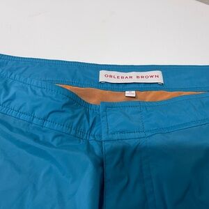Men’s size 34 turquoise Orlebar Brown Bulldog style swim trunks